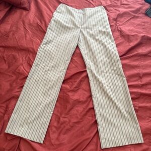 Vtg Y2K Ann Taylor Pinstriped Mid Rise Bootcut Pants Sz 8